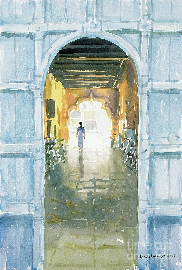 Walking Towards The Light, Cochin, 2002 Painting by Lucy Willis