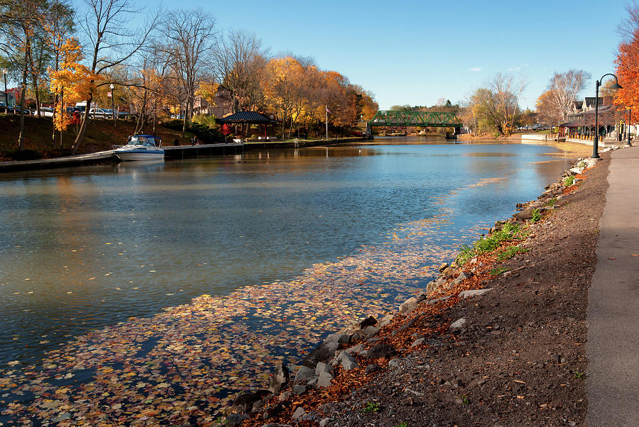 Transportation Photograph - Walkway Erie Canal In Autumn Nys by Anthony Paladino