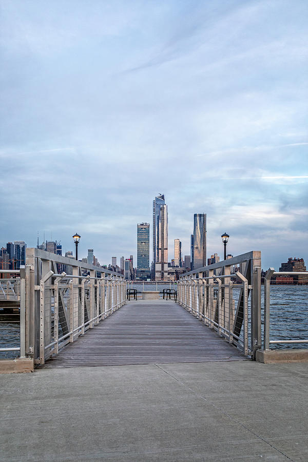 Walkway to New York City Skyline Photograph by Susan Candelario