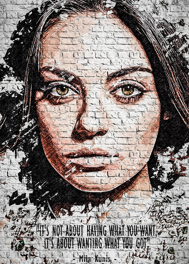 Wall-Ar Mila Kunis Digital Art by Zdenek Moravek | Fine Art America