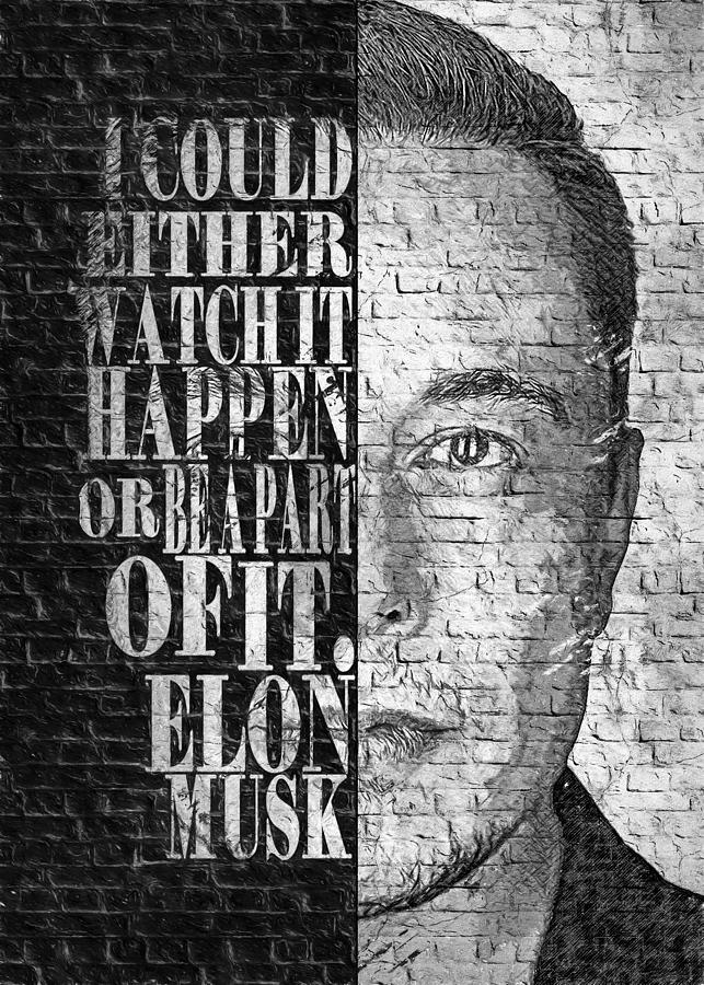 Wall-Art Elon Musk v2.1 Digital Art by Zdenek Moravek