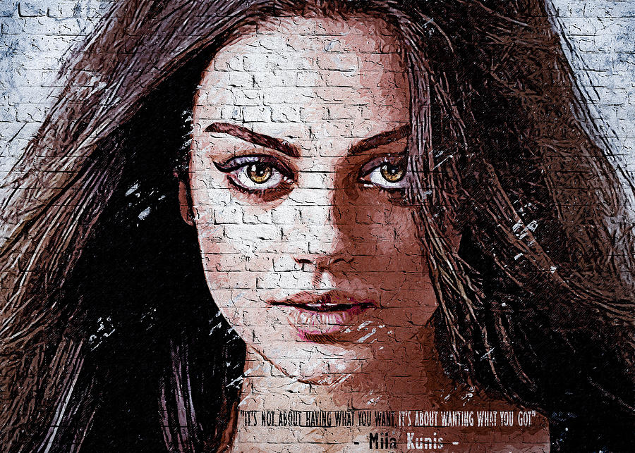 Wall-Art Mila Kunis Digital Art by Zdenek Moravek - Fine Art America