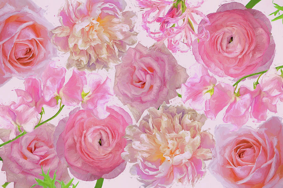 Summer Photograph - Wall Flowers Rose-pink by Cora Niele