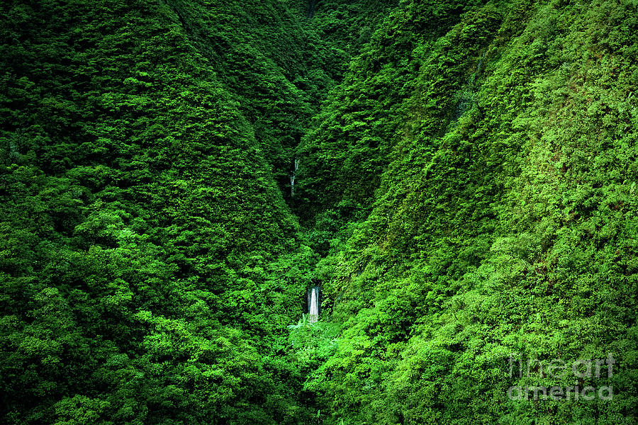West Maui Mountains Waterfall Photograph by Tyler Rooke