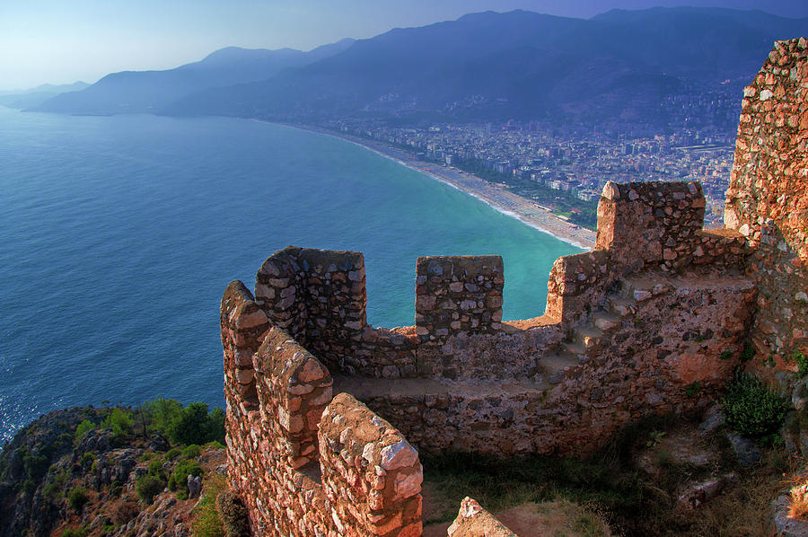 Wall of the castle of Alanya Photograph by Sun Travels