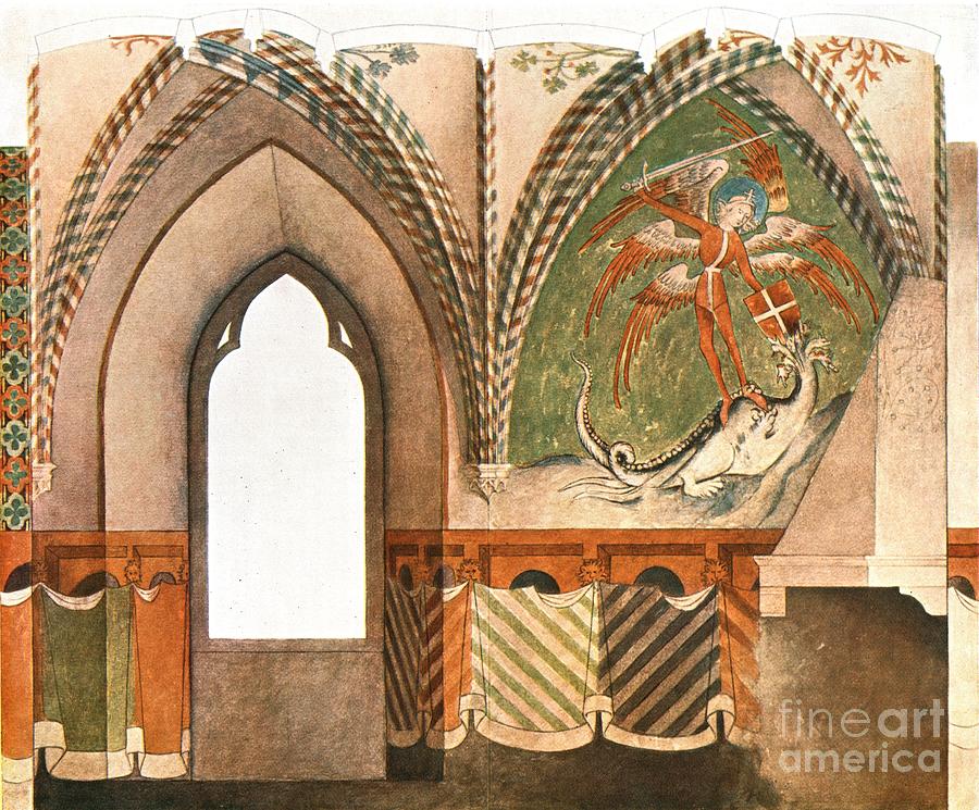 Wall Painting In Lochstedt Castle Drawing by Print Collector