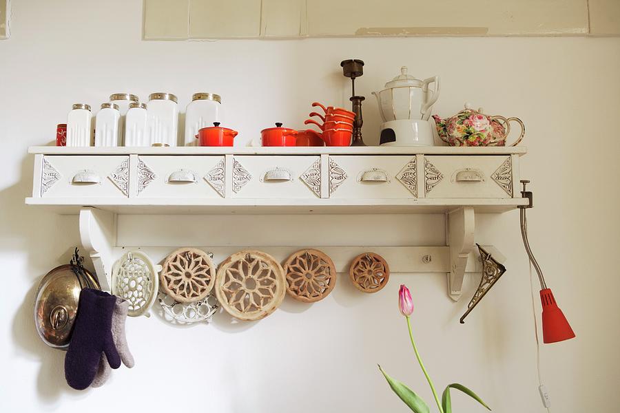 Wall Shelf In Kitchen Photograph by Bine Bellmann