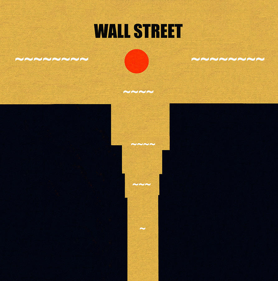 Wall Street minimalism style art Digital Art by David Lee Thompson