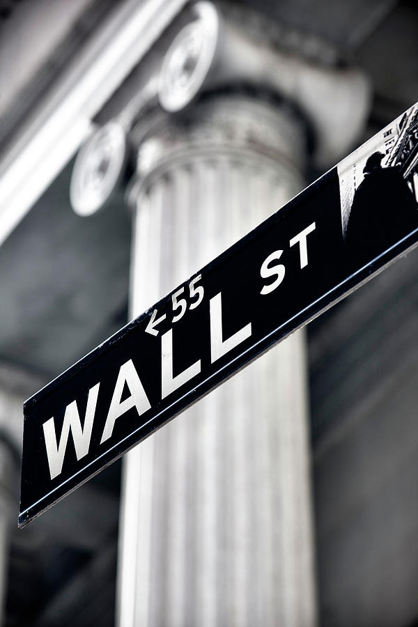 Wall Street Sign, Nyc Digital Art by Massimo Ripani