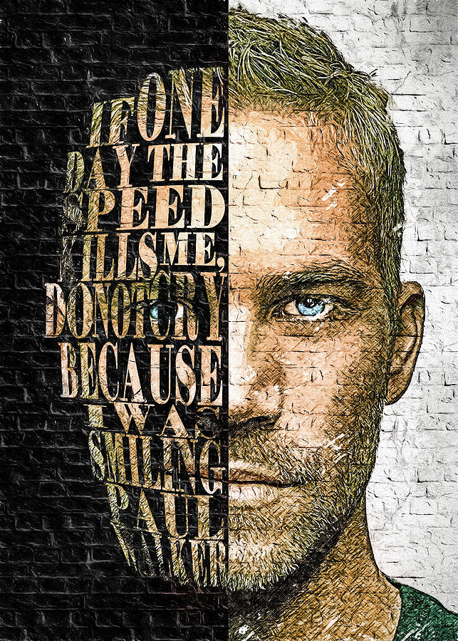 Paul Walker Digital Art by Zdenek Moravek - Fine Art America