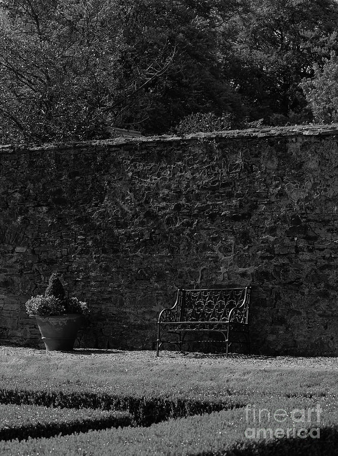 Walled Garden Photograph - Walled Garden bw Donegal Ireland by Eddie Barron