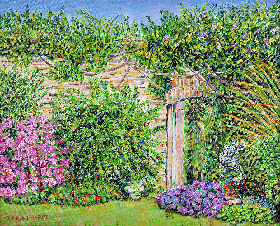 Walled Garden Gate Painting by Seeables Visual Arts