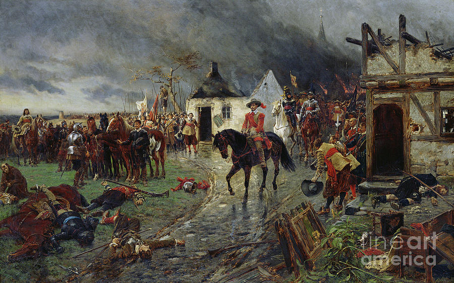 Wallenstein A Scene Of The Thirty Years War Painting by Ernest Crofts