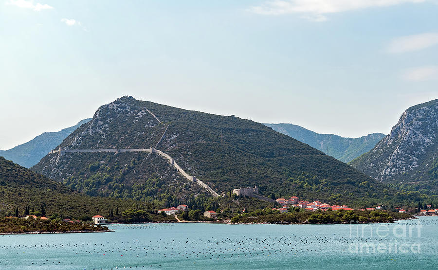 Architecture Photograph - Walls of Ston - Dalmatia, Croatia by Ulysse Pixel
