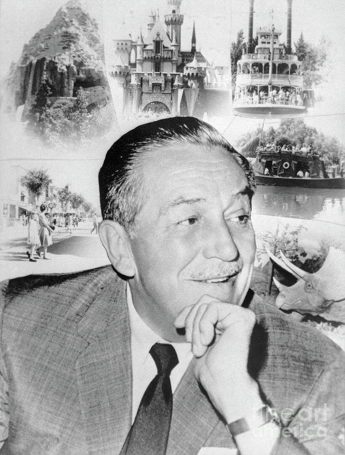Walt Disney With Disneyland Scenes Photograph by Bettmann Walt Disney With Disneyland Scenes Photograph by Bettmann
