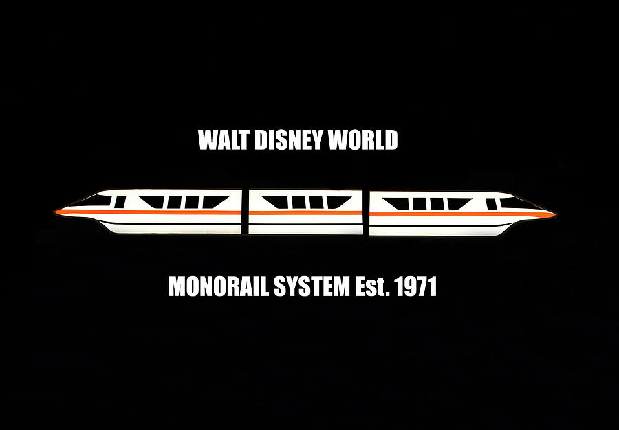 Walt Disney World Monorail 1971 poster A Photograph by David Lee Thompson