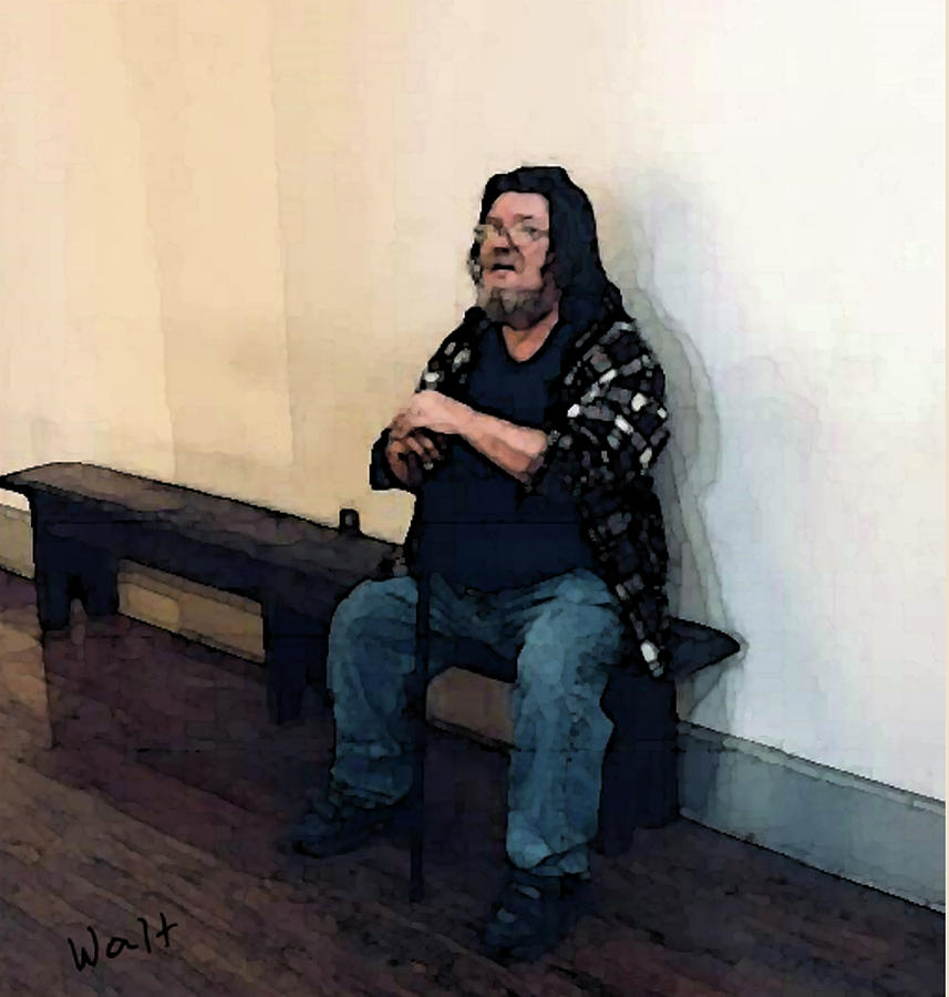 Walt Sitting Digital Art by Walter Chamberlain