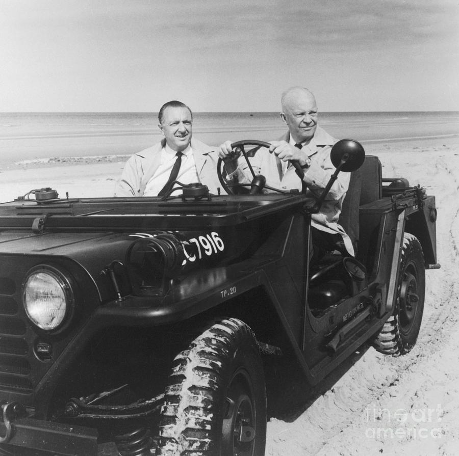 Walter Cronkite And Dwight Eisenhower Photograph by Bettmann