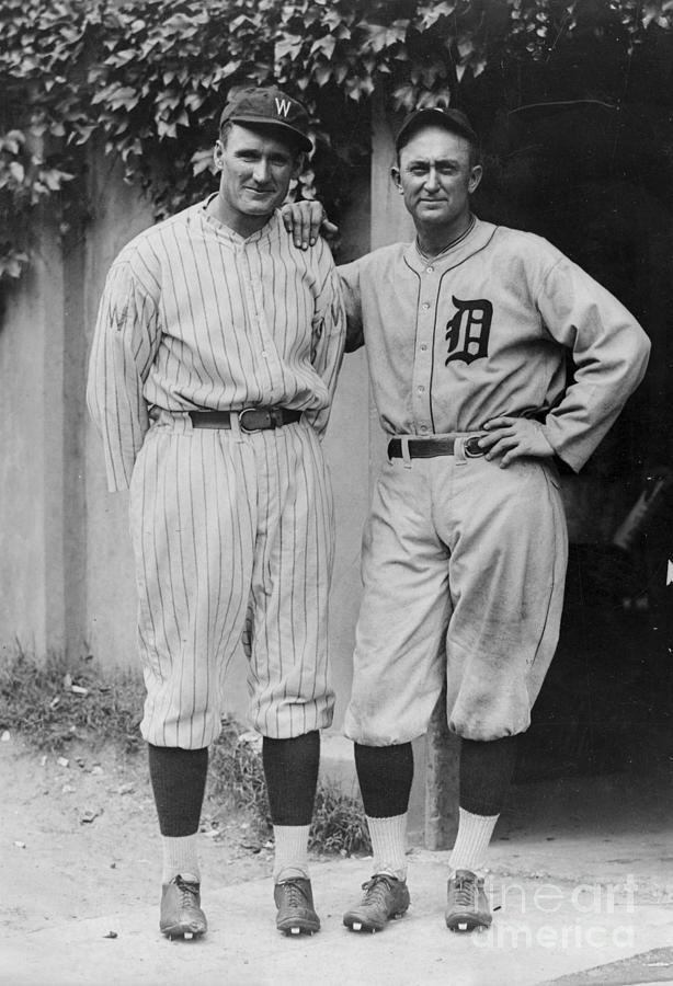 Walter Johnson And Ty Cobb Photograph by Bettmann