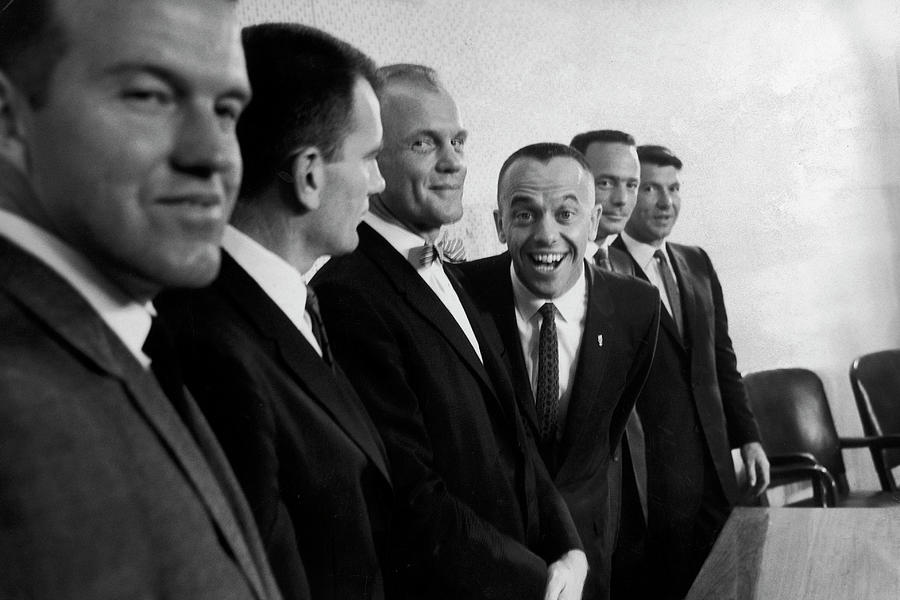 Walter M. Schirra;Alan B. Shepard;Malcolm S. Carpenter;Leroy G. Cooper;John H. Jr. Glenn;Donald K. Slayton Photograph by Ralph Morse