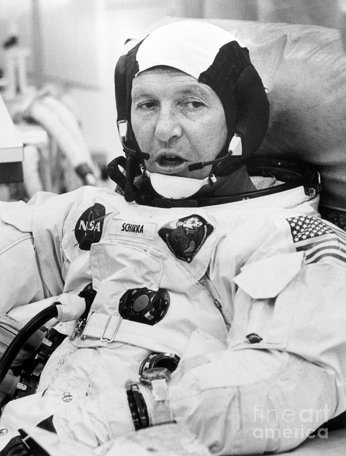 Walter Schirra In A Spacesuit Photograph by Bettmann