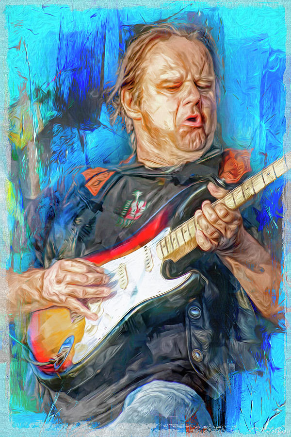 Walter Trout Mixed Media by Mal Bray