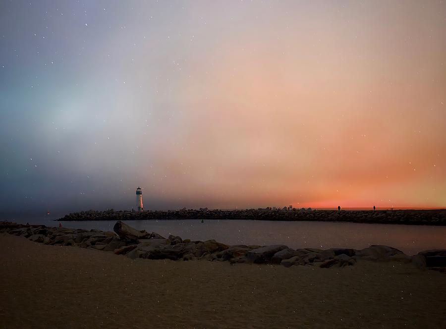 Sunset Photograph - Walton Lighthouse - Sunset by Christina Ford Sunset Photograph - Walton Lighthouse - Sunset by Christina Ford