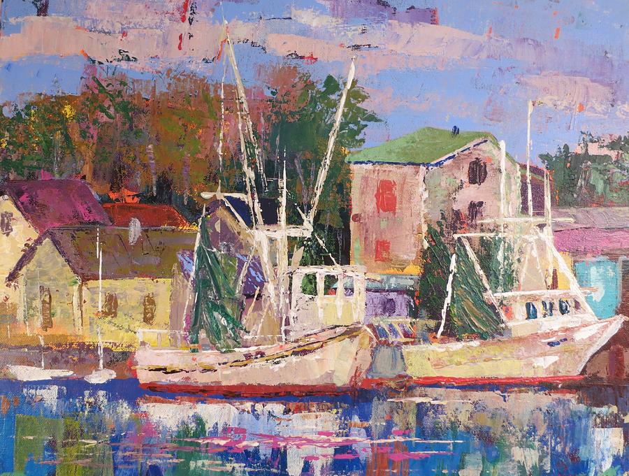 Wanchese Fishing Village Painting by Mary Ann Norwood - Fine Art America