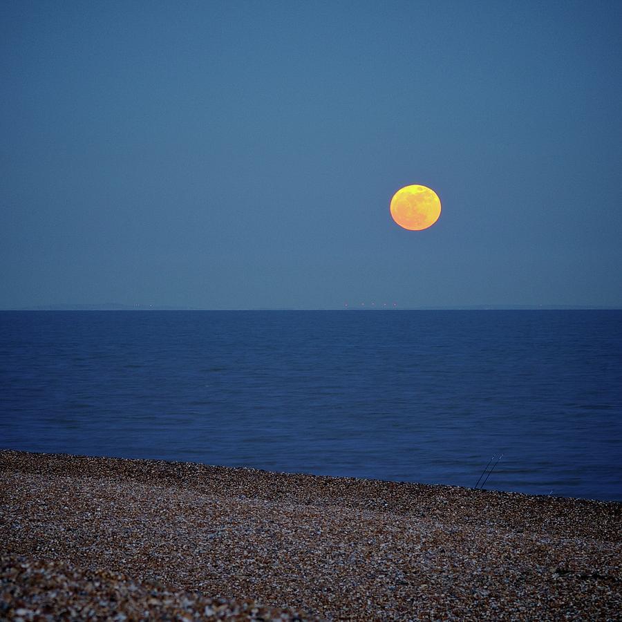 Waning Full Moon Photograph by James Galpin