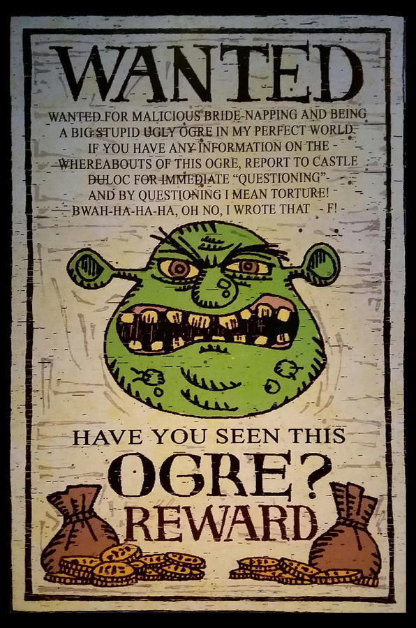 Wanted Ogre Digital Art by Jan Bechtum