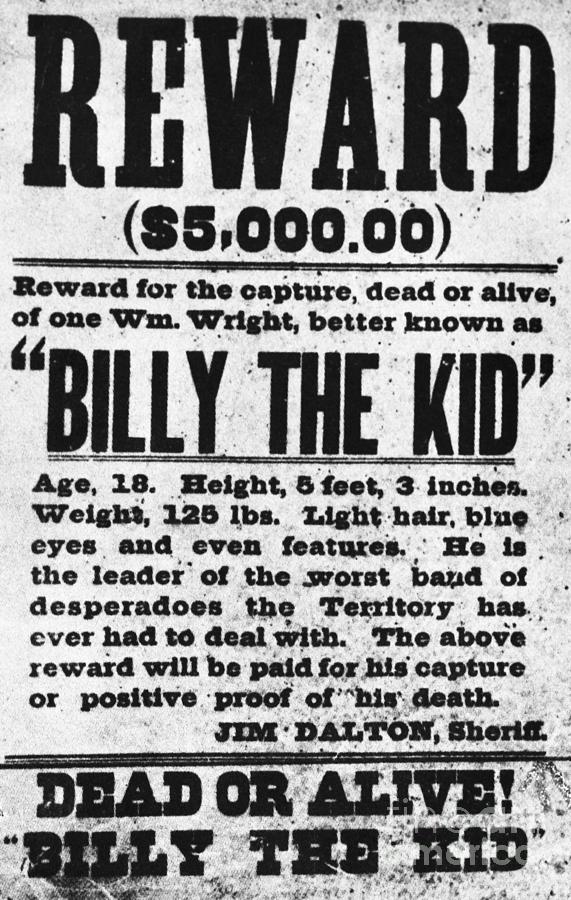 Wanted Poster For Billy The Kid Photograph by Bettmann