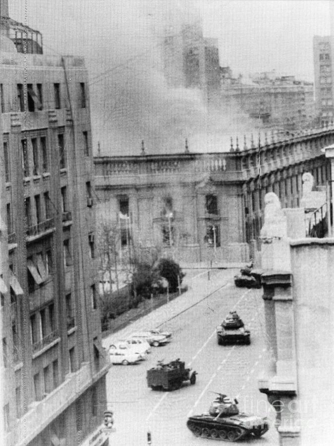 War Area With Burning Building In Chile Photograph by Bettmann