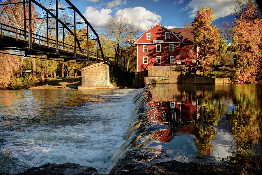 War Eagle Mill-Autumn Photograph by Michael Ciskowski