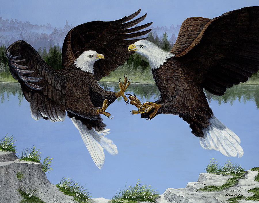 Eagle Painting - War Eagles by Russell Bentley
