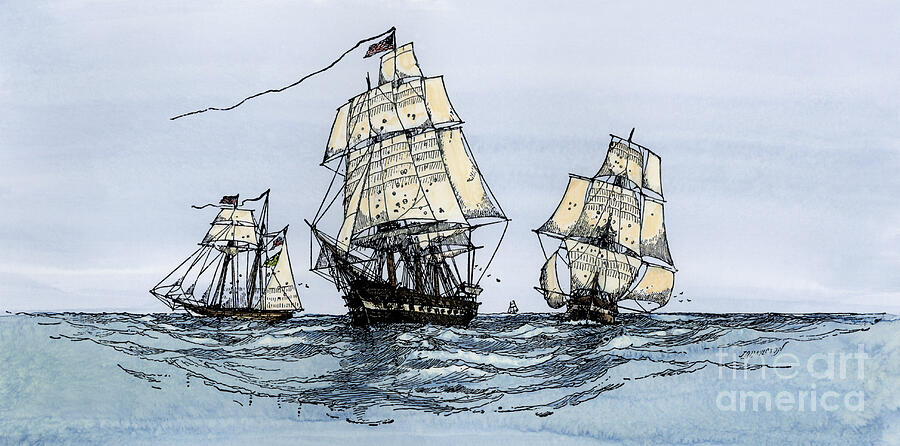 War Of Independence Of The United States Of America (1775-1783) Boats ...