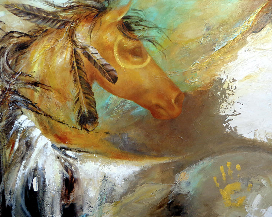 War Pony  Painting by Dina Dargo