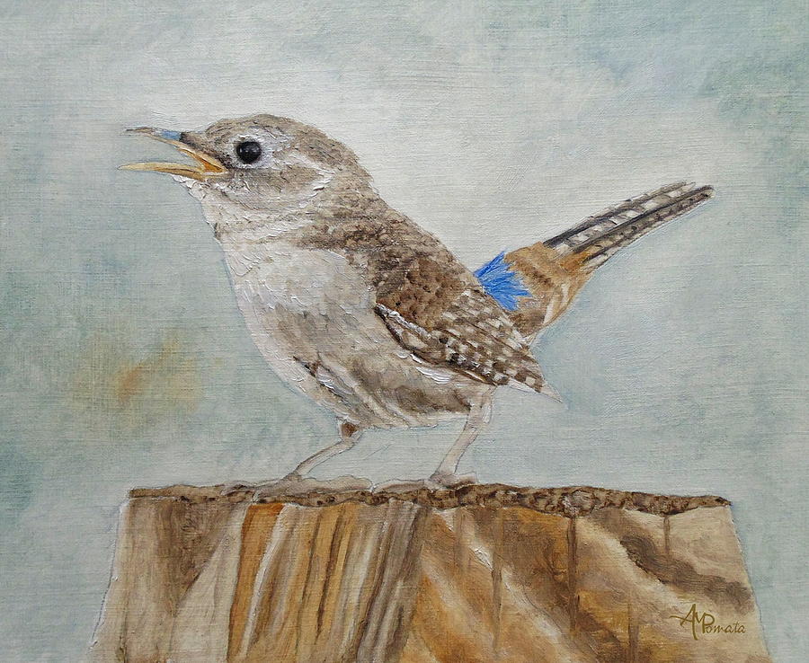 Warbling Solo Painting by Angeles M Pomata