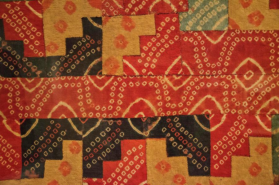 Wari textil Wari culture 500AC-1000AC Peru. Painting by Album