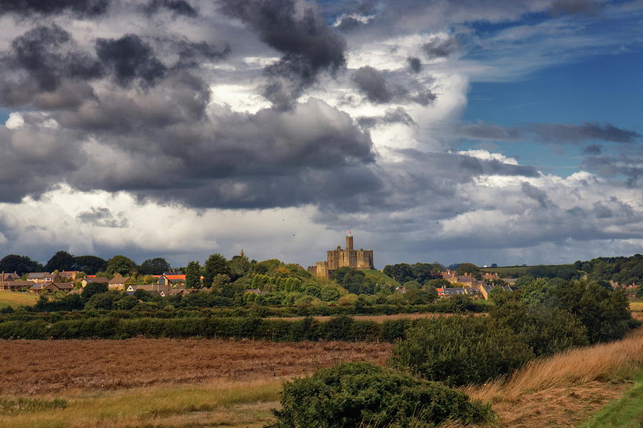Warkworth Village And Castle Photograph by Jeff Townsend