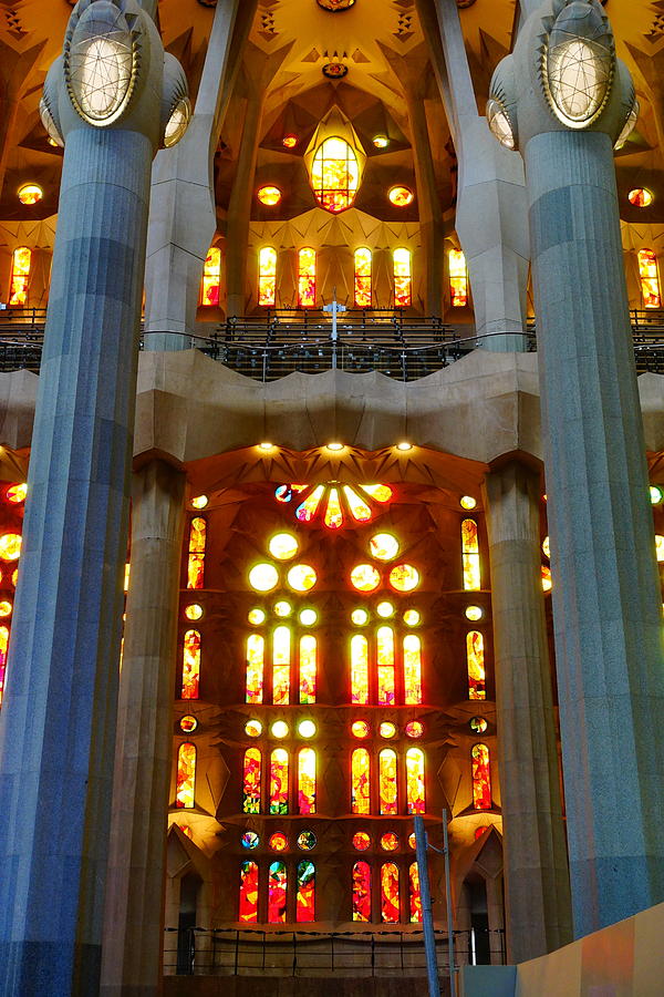 Warm colors in Sagrada Familia Photograph by Patricia Caron