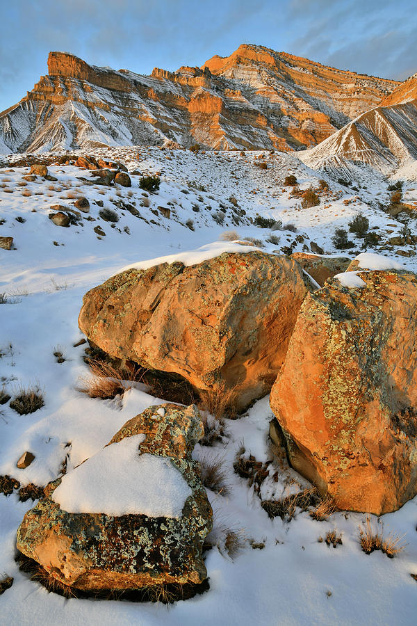 Warm Light on Boulders in the Book Cliffs Photograph by Ray Mathis