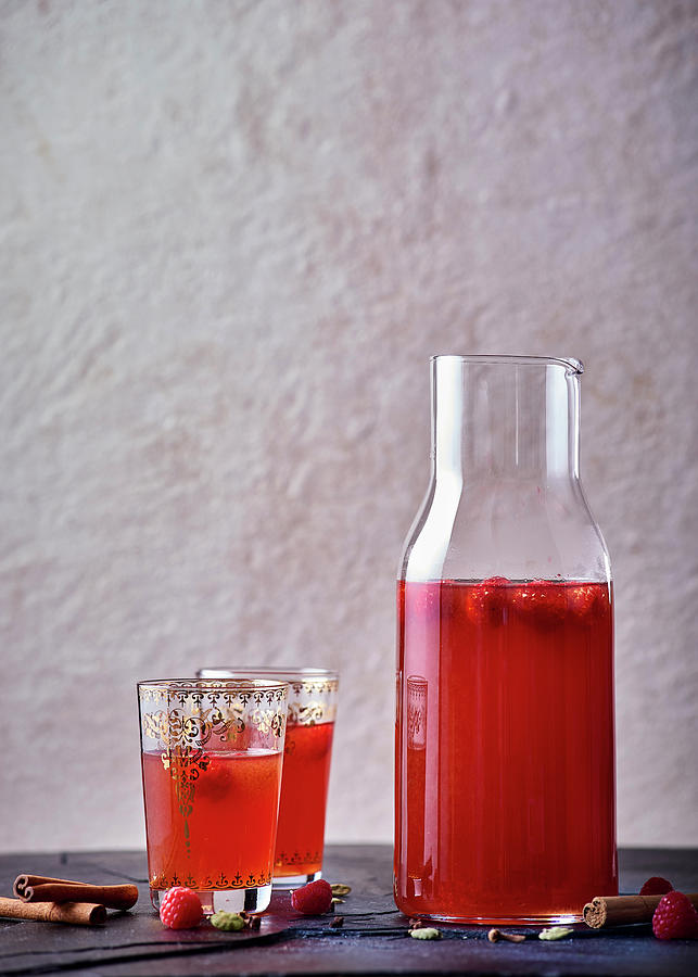 Warm Rooibos, Raspberry And Rum Cocktail Photograph by Great Stock!