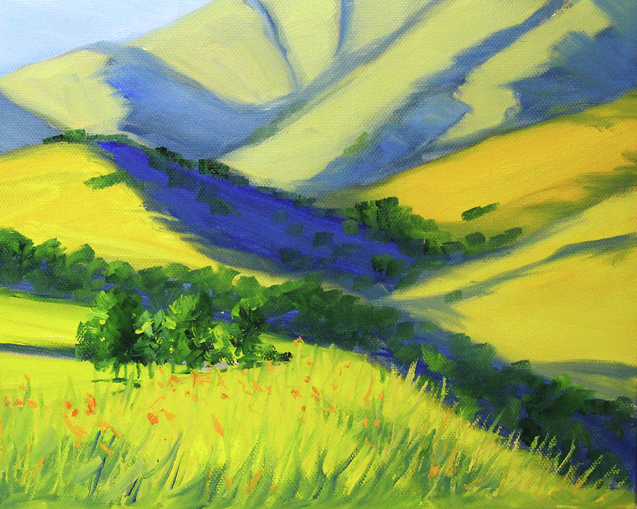 Warm Valley Landscape Painting by Nancy Merkle