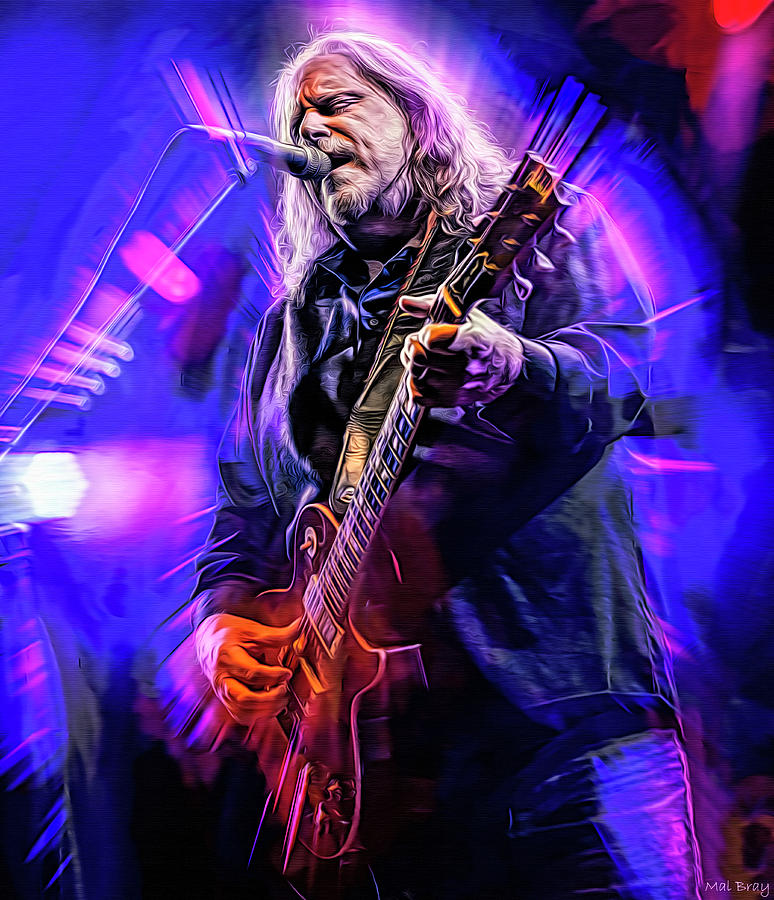 Warren Haynes, The Allman Brothers Mixed Media by Mal Bray