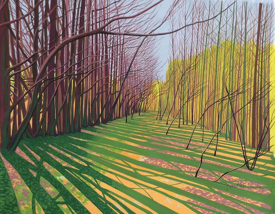 Tree Painting - Warren Woods, Kings Hill  by Janet Darley