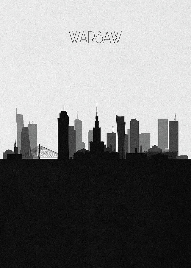 Memento Movie Digital Art - Warsaw Cityscape Art by Inspirowl Design