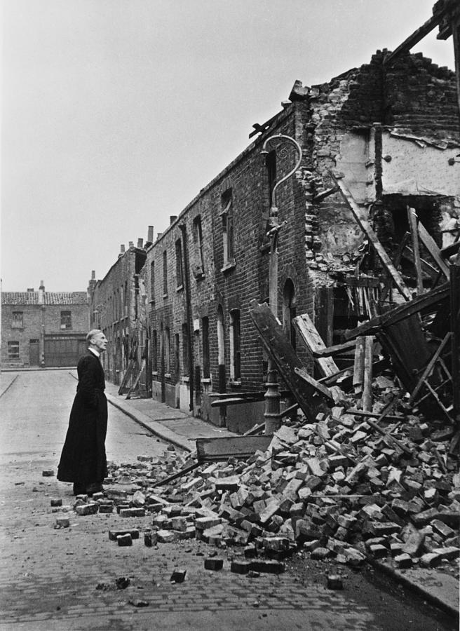 Wartime Priest Photograph by Bert Hardy