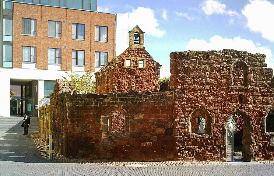 Wartime Ruins Of St Catherines Chapel And Almshouses Exeter Devon Photograph by Richard Brookes