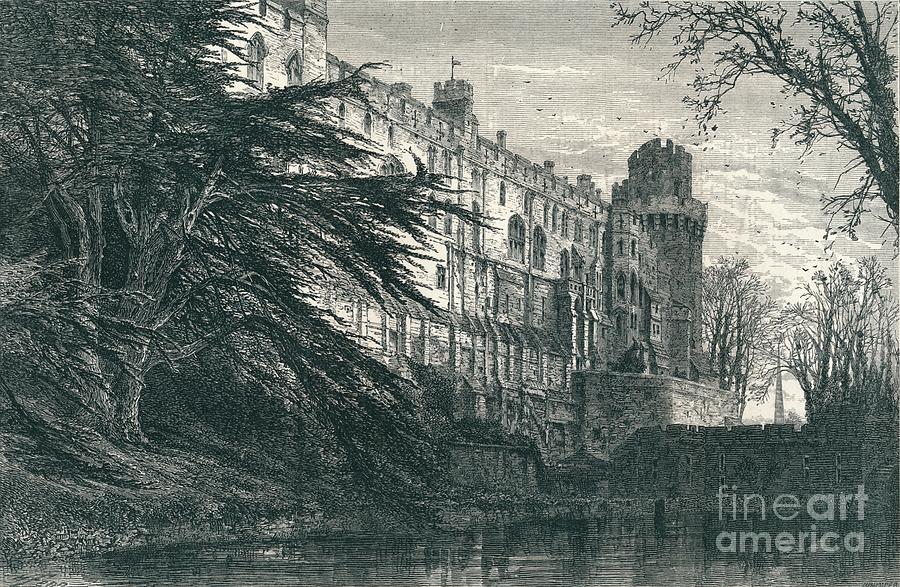 Warwick Castle From The West Drawing by Print Collector