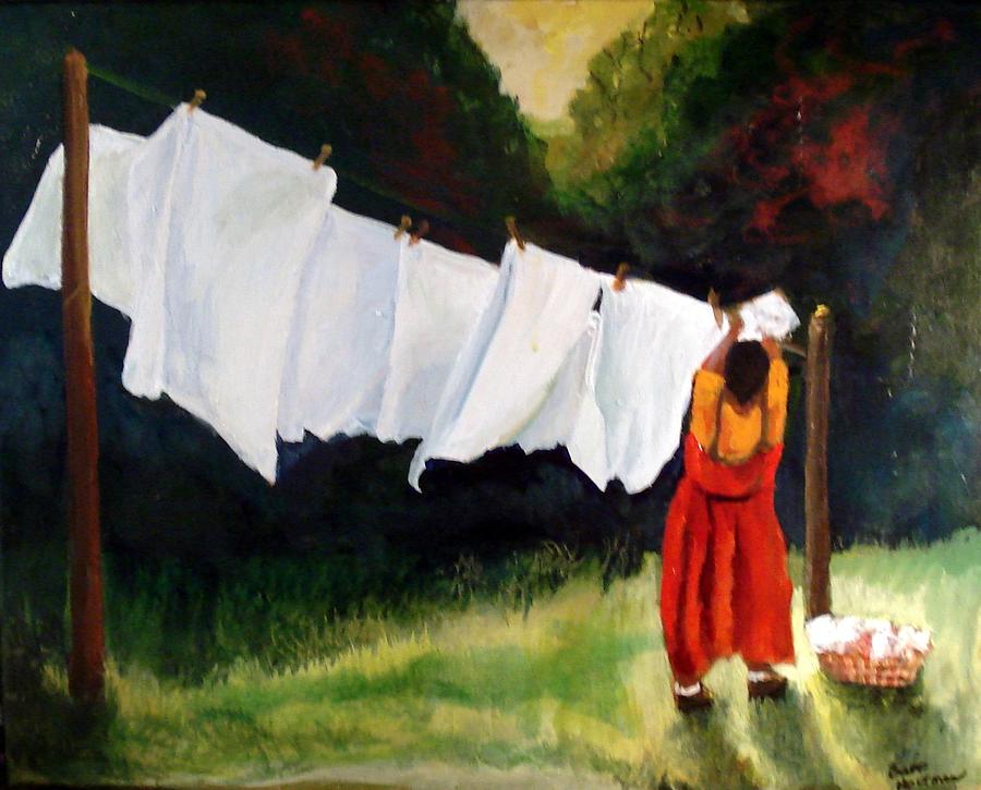 Wash Day Mixed Media by Buff Holtman